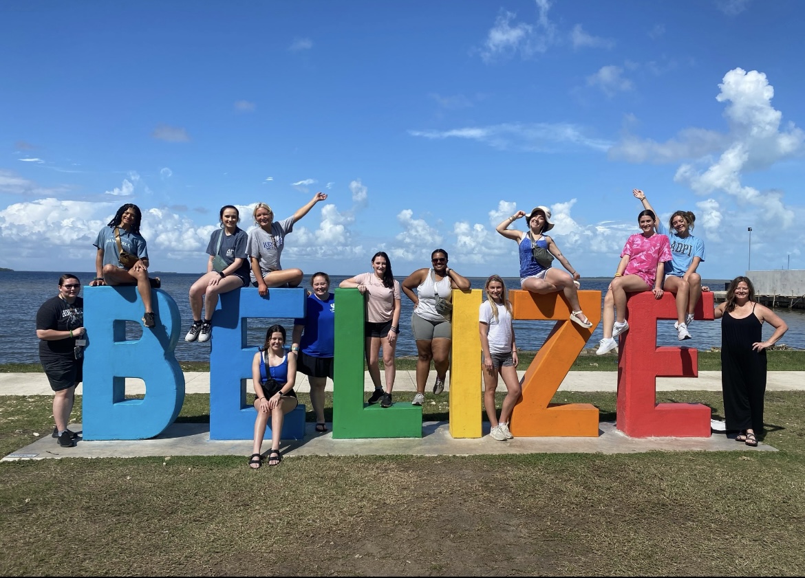 CSD Students around Belize sign