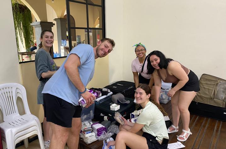 PT Students pack supplies