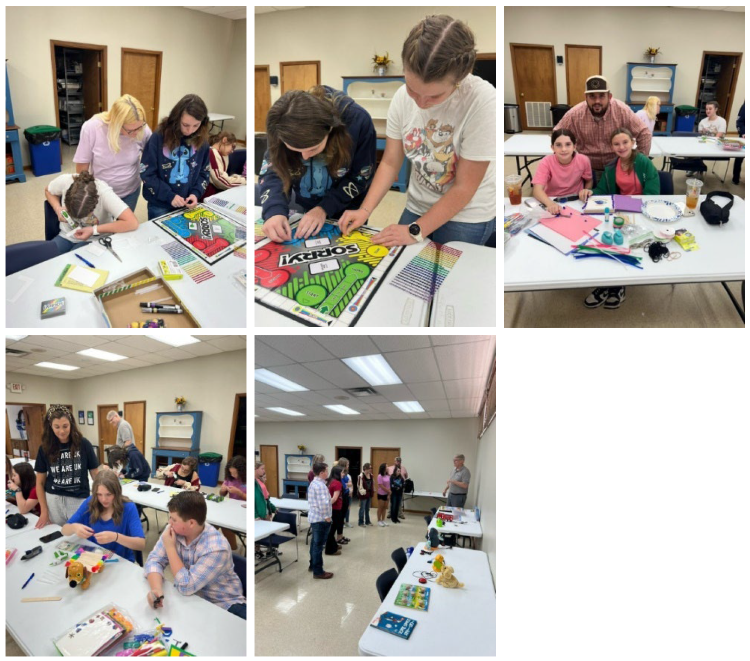 Hig school 4-H students demonstrating their creativity as they adapt toys and games to make them more accessible. 