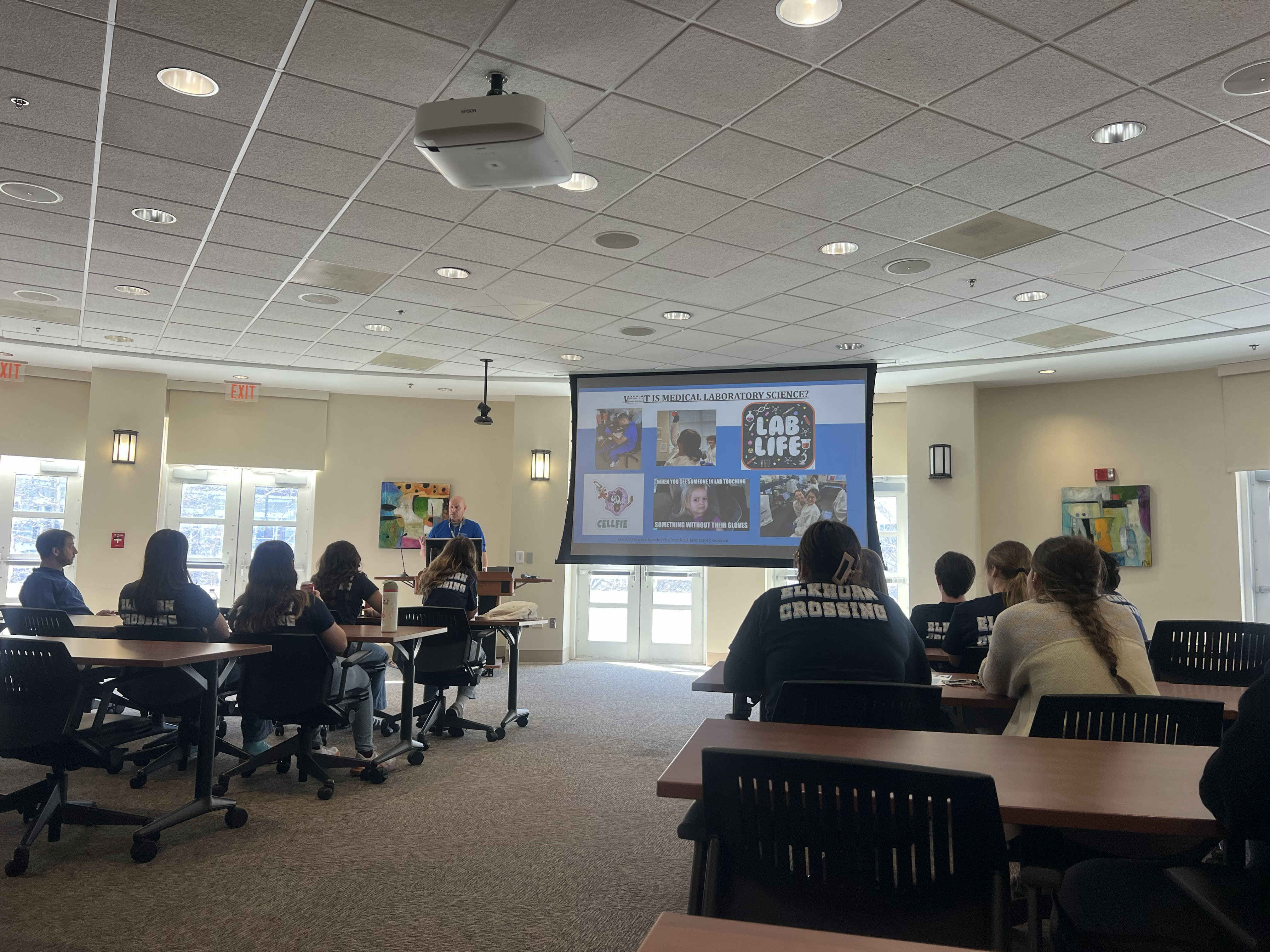High School kids visiting CHS for MLS program