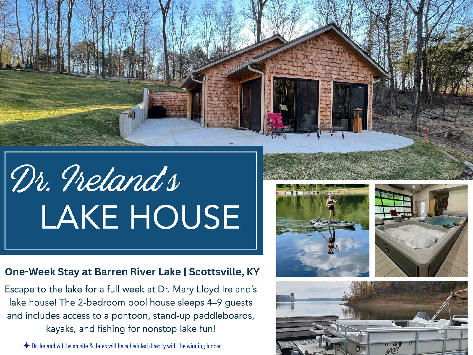 A picture of Dr. Ireland's lake house