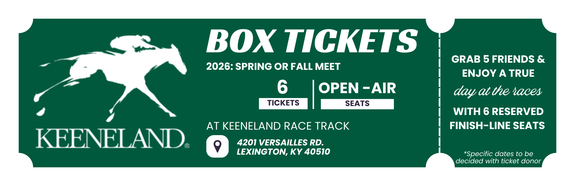 Keeneland Box Office Tickets