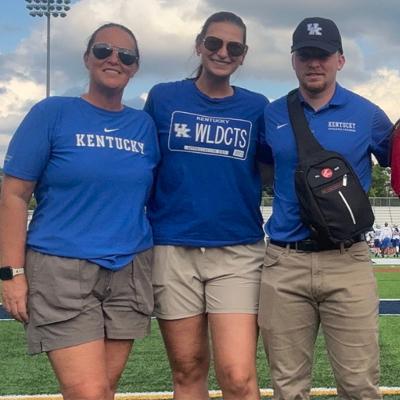 Alex Lazaroff, pictured with Jenni Williams and Meghan Cerjan