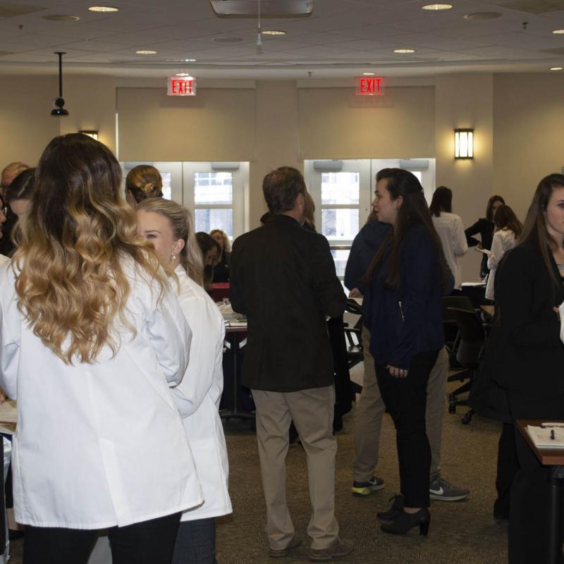 Students gathering at Job Fair in CTW