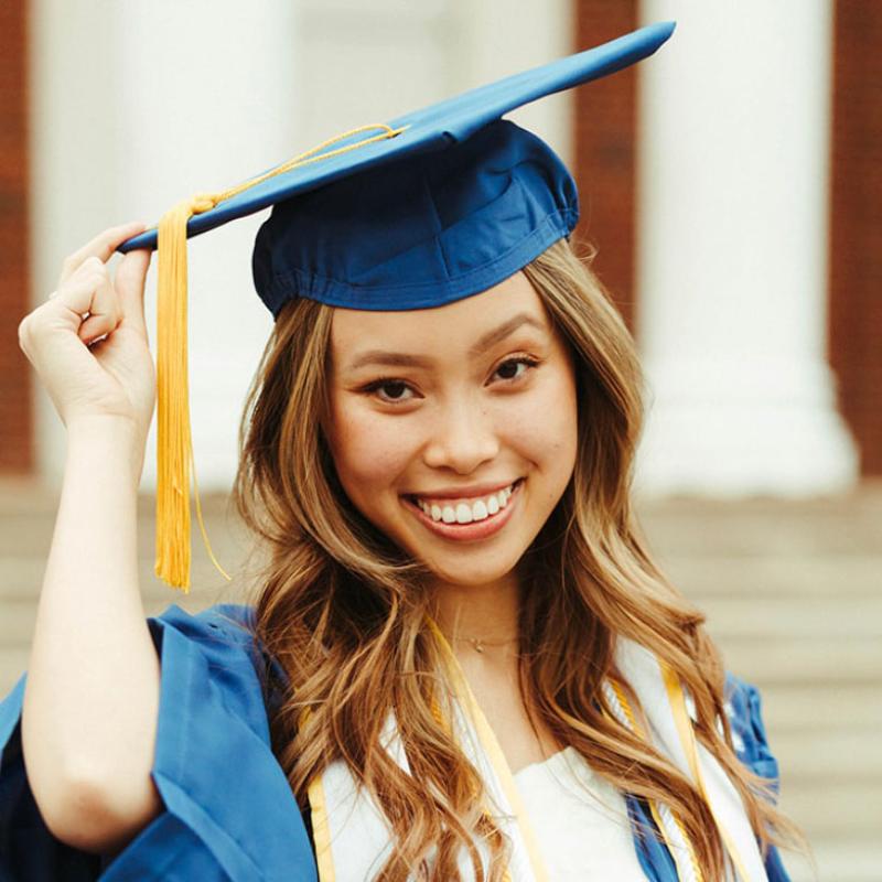 Amy Luu Ngo in graduation cap