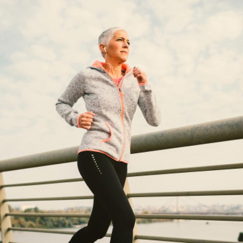 Elderly Woman Running