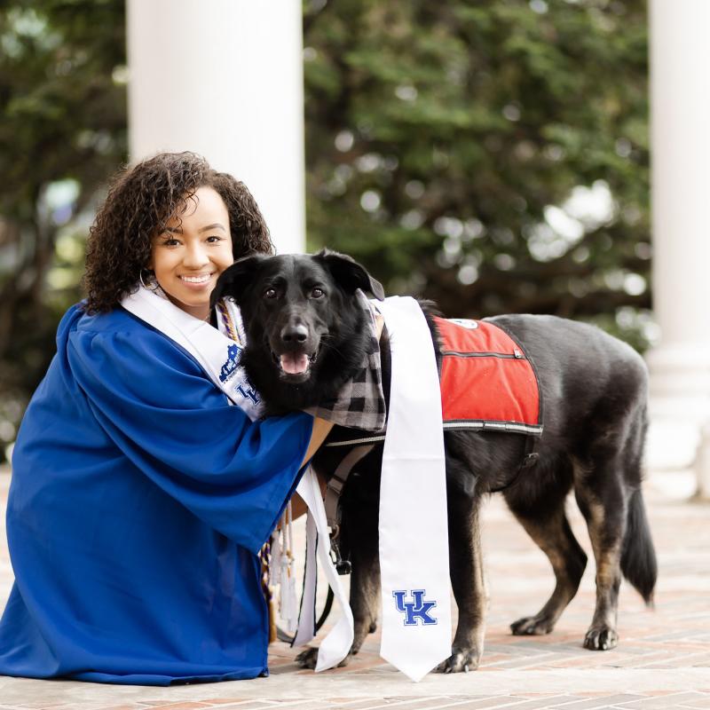 Kayla Bell and her dog Norbert