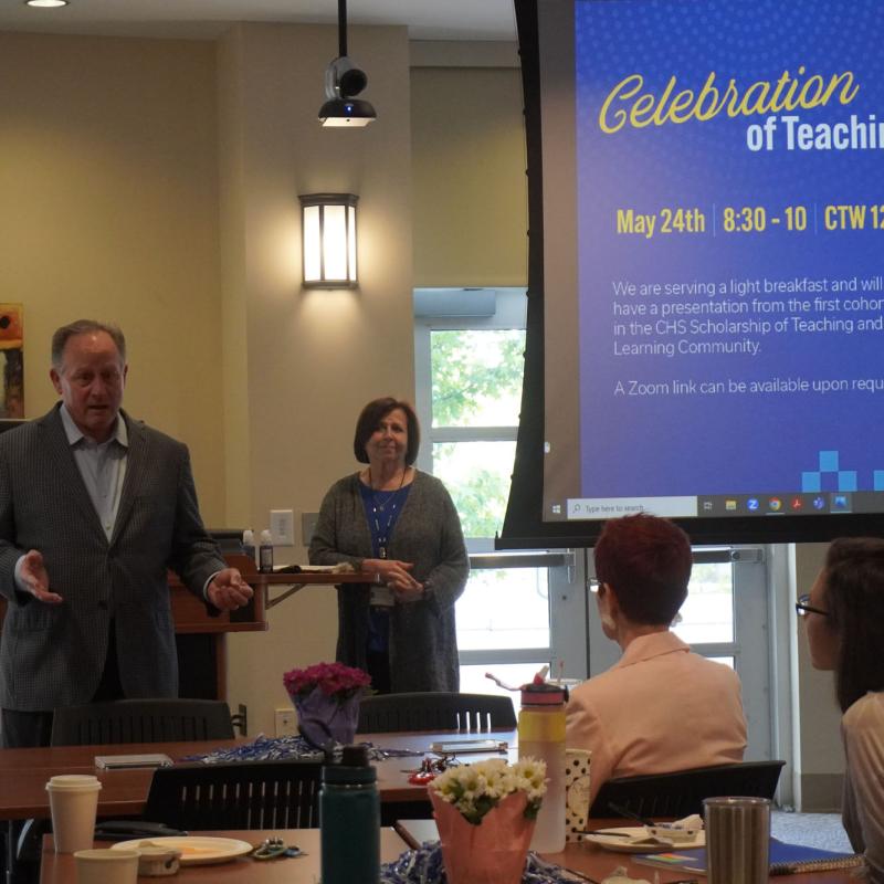 Dean Lephart speaking at Teaching Celebration