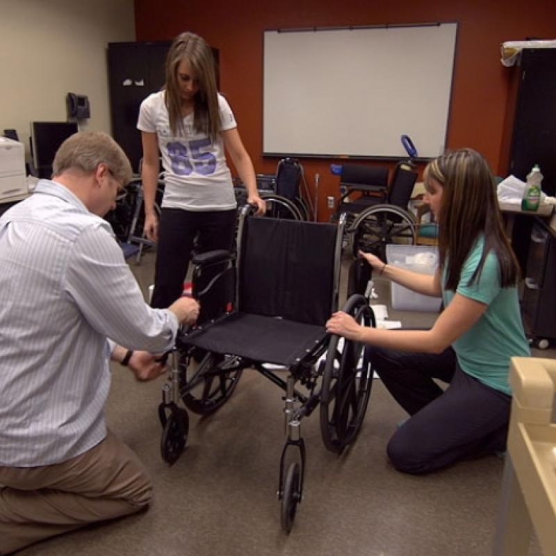 Fixing a wheelchair