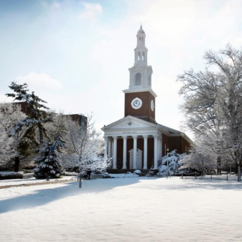 Memorial Hall during Winter