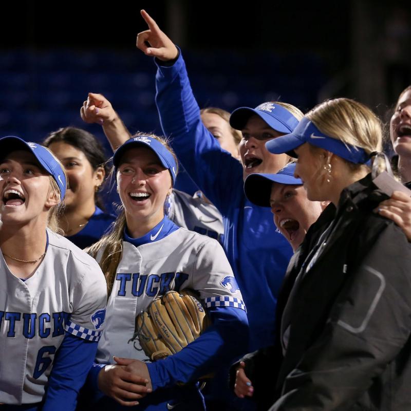 Ella Emmert with softball team