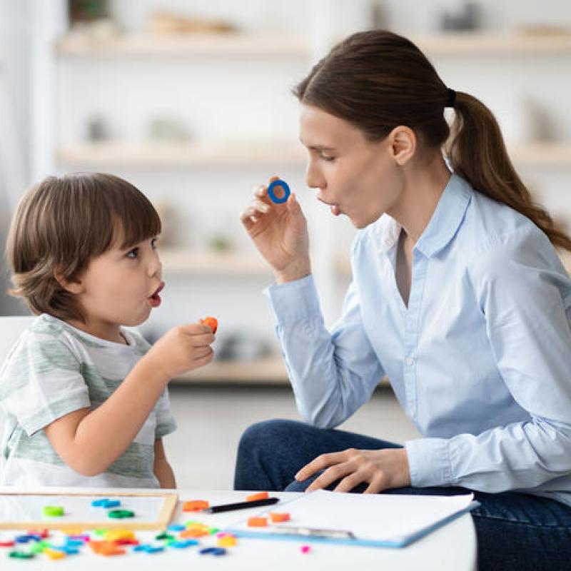 child getting speech development
