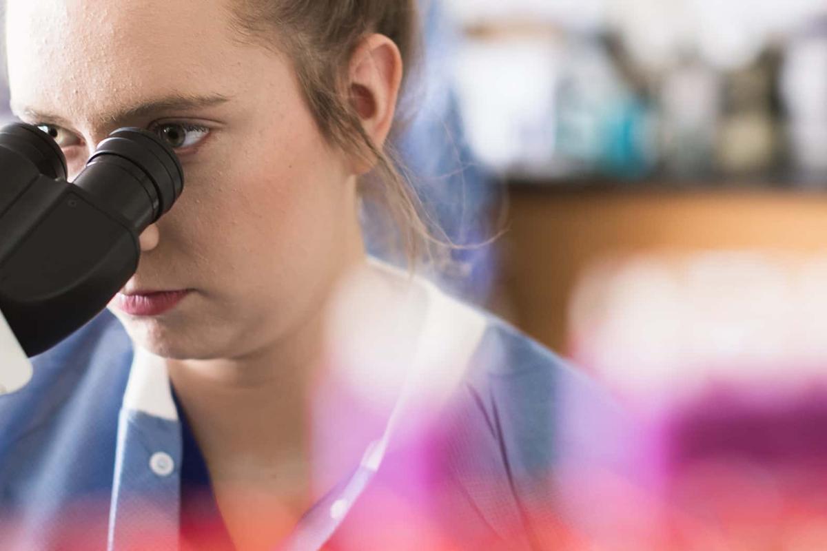 Clinician in lab setting