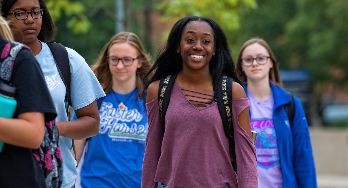 Students Walking on Campus