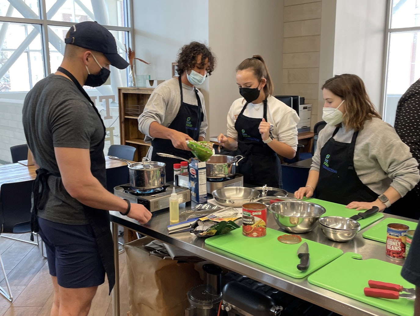 Students in cooking class