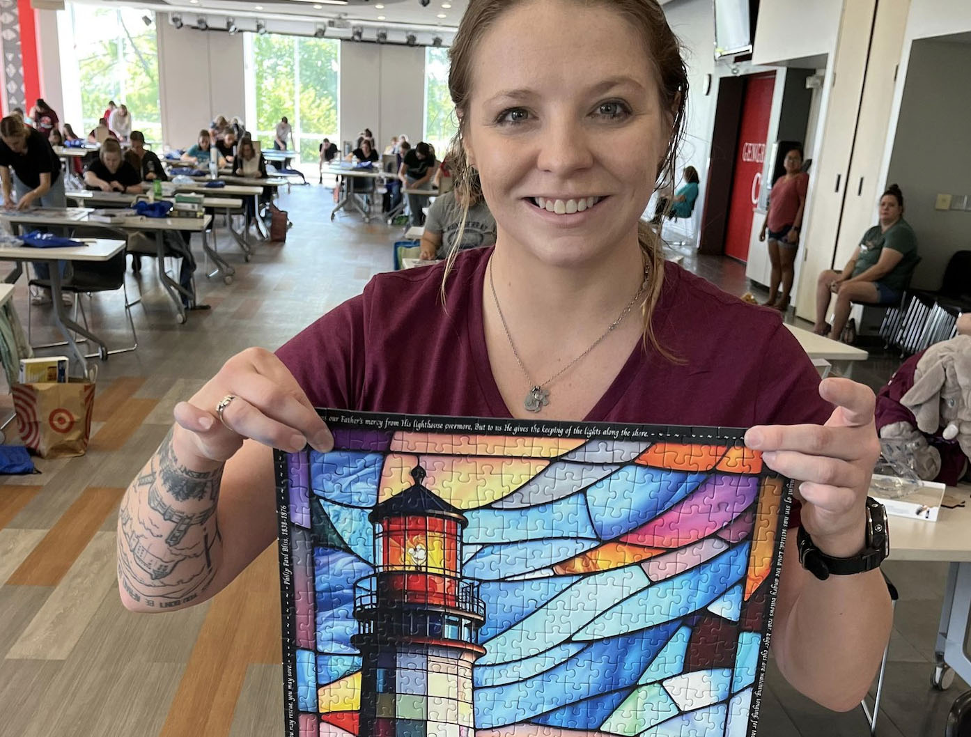 Michaela Keener with puzzle