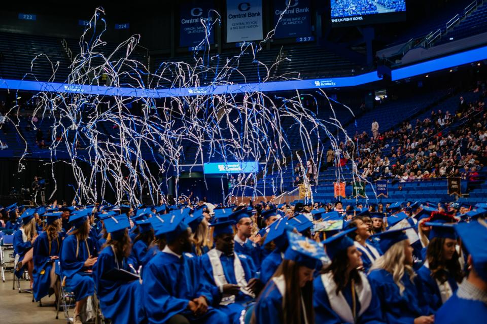 Students at graduation