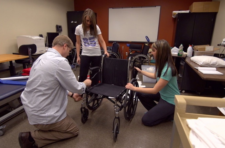 Fixing a wheelchair